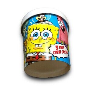 Nickelodeon Spongebob Squarepants Men's Crew Socks (3 Pairs) (6-12)